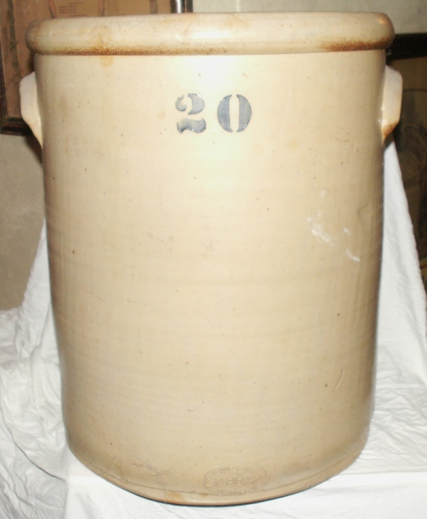 L.M. Pierron 20 Gallon Crock