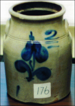 Antique Bachelder Stoneware Butter Churn Jar Made in Menasha, WI (Unsigned)