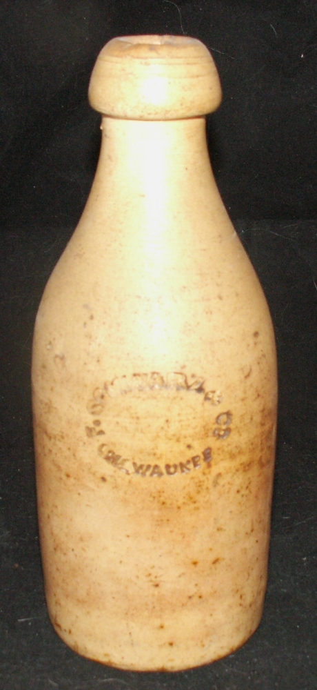 F. Schwartz Antique Pint Stoneware Bottle