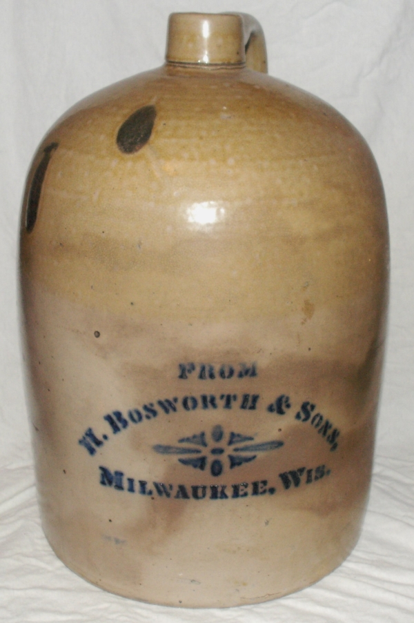 From H. Bosworth & Sons Milwaukee, Wis Two Tone Jug