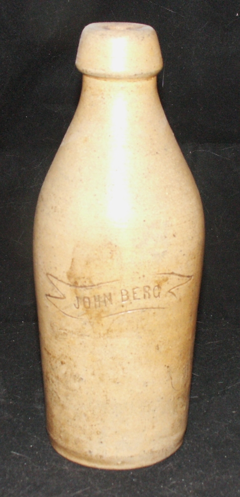 John Berg Antique Stoneware Bottle