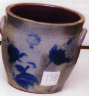 Antique Stoneware Cream Pot Imprinted with "OHIO STONE MANUFACTURED BY C. BACHELDER MENASHA WIS"