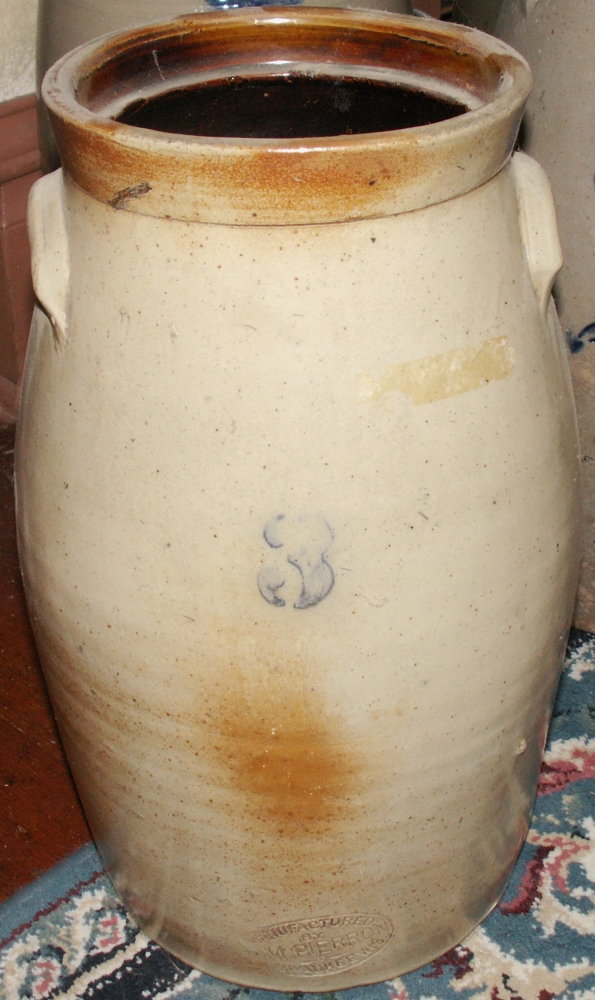 3 Gallon L.M. Pierron, Milwaukee, WI Butter Churn