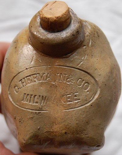 Charles Hermann Antique Jar Stoneware 1800s