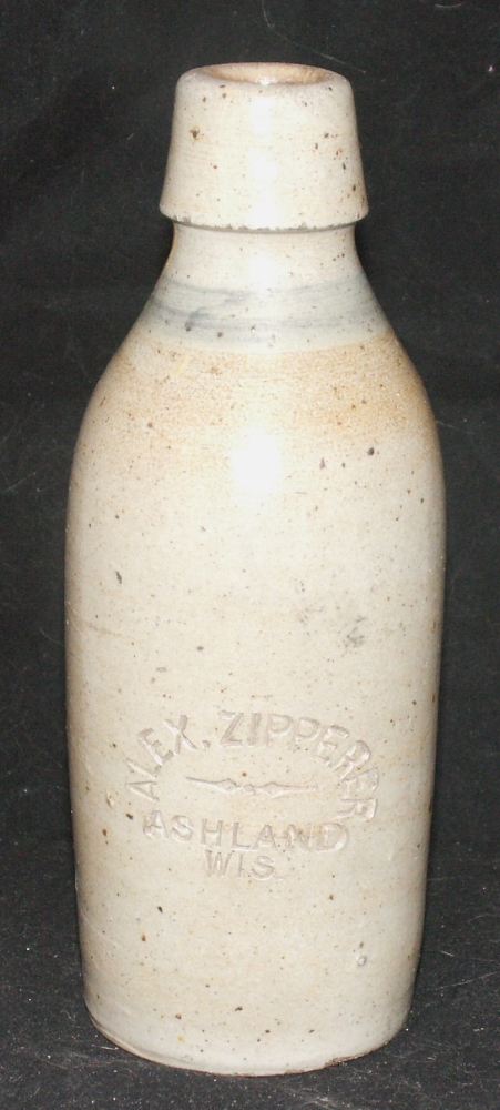 Alex Zipperer Ashland, WI Stoneware Bottle
