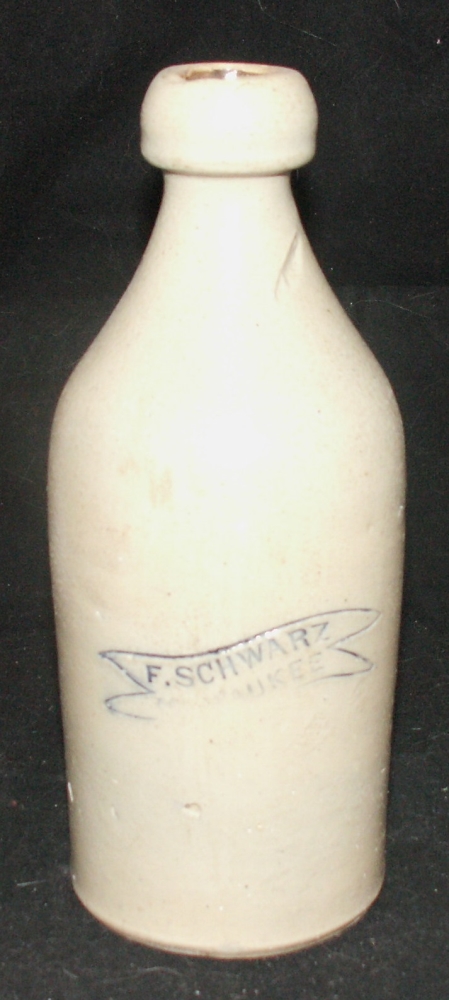 F. Schwarz Milwaukee Pint Stoneware Bottle