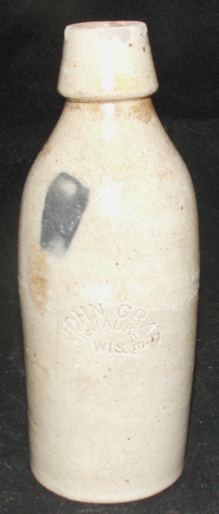 John Graf Milwaukee Wis Antique Stoneware Bottle