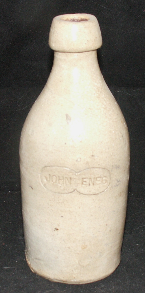 John Enes Antique Stoneware Bottle