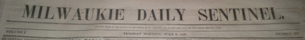 Milwaukee Journal Sentinel Antique Newspaper