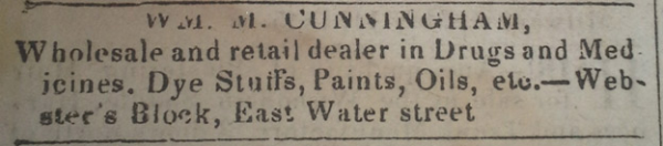William Cunningham Drugstore Newspaper Ad Antique