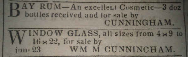1800s Antique Newspaper Ad for WIlliam Cunningham Bottles in Milwaukee, Wisconsin William Cunningham Bottles Newspaper Ad Antique Wisconsin