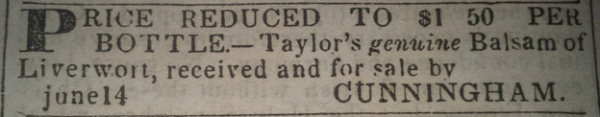1800s Milwaukee Journal Sentinal Ad for William Cunningham Bottles 1800s Milwaukee Journal Sentinal Ad for William Cunningham Bottles